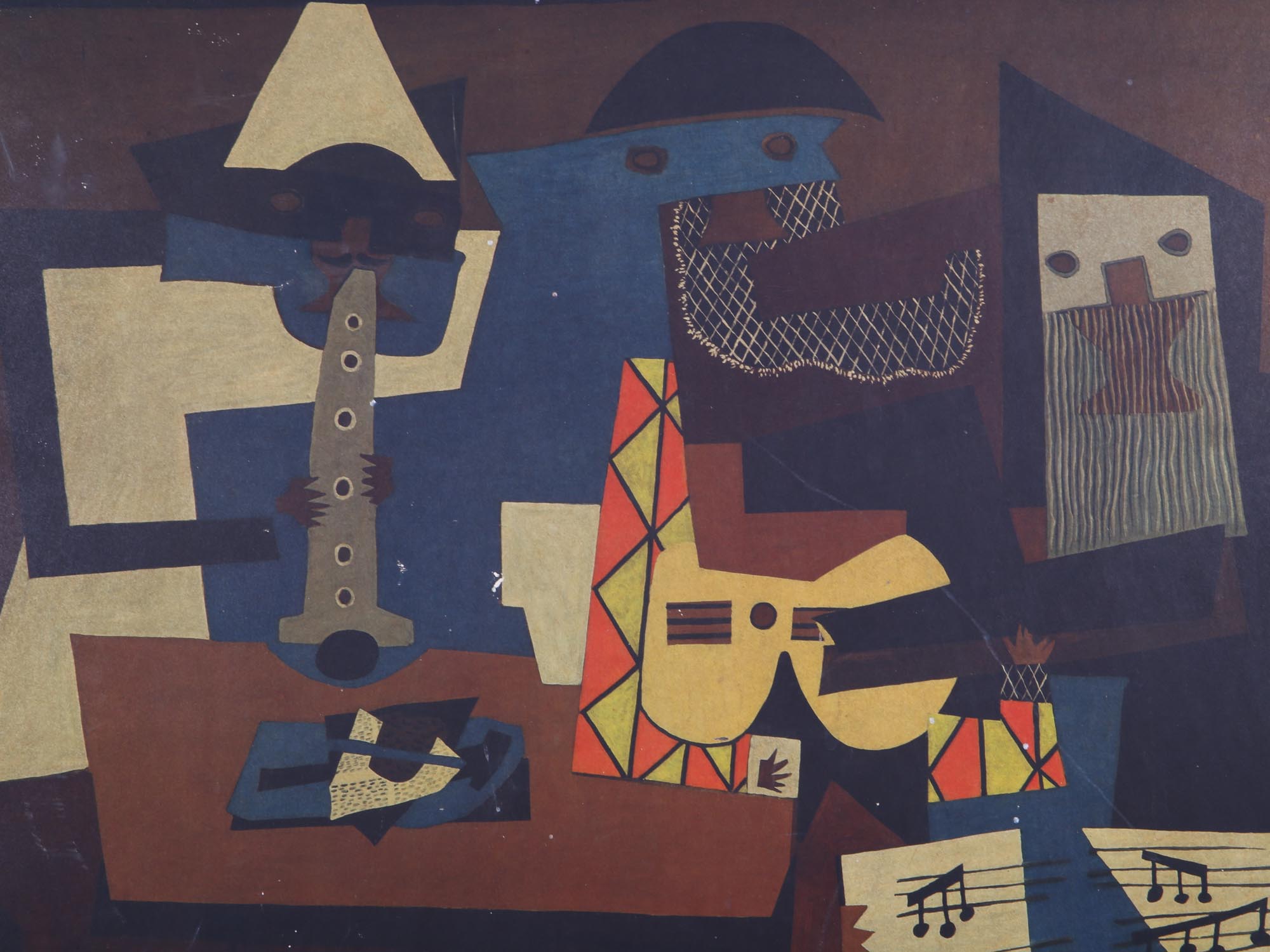 SPANISH PRINT BOARD MUSICIANS AFTER PABLO PICASSO PIC-1